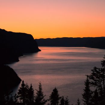 Coucher de soleil dans le Fjord du Saguenay
